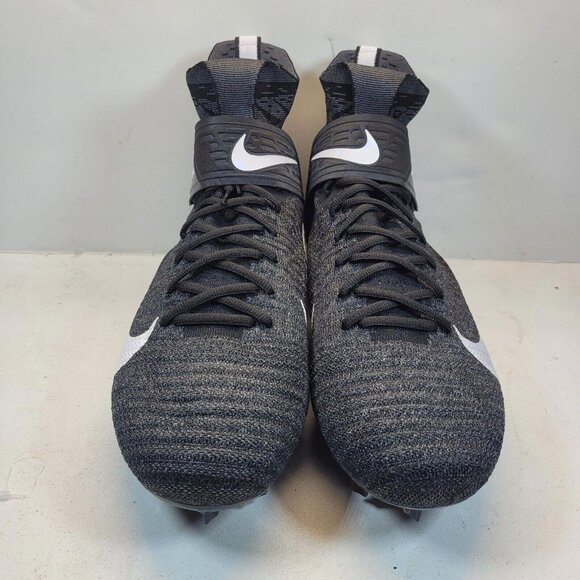 Nike Alpha Menace Elite 2 Men\'s 13.5 Football Cleats Black/Grey BV3298-001